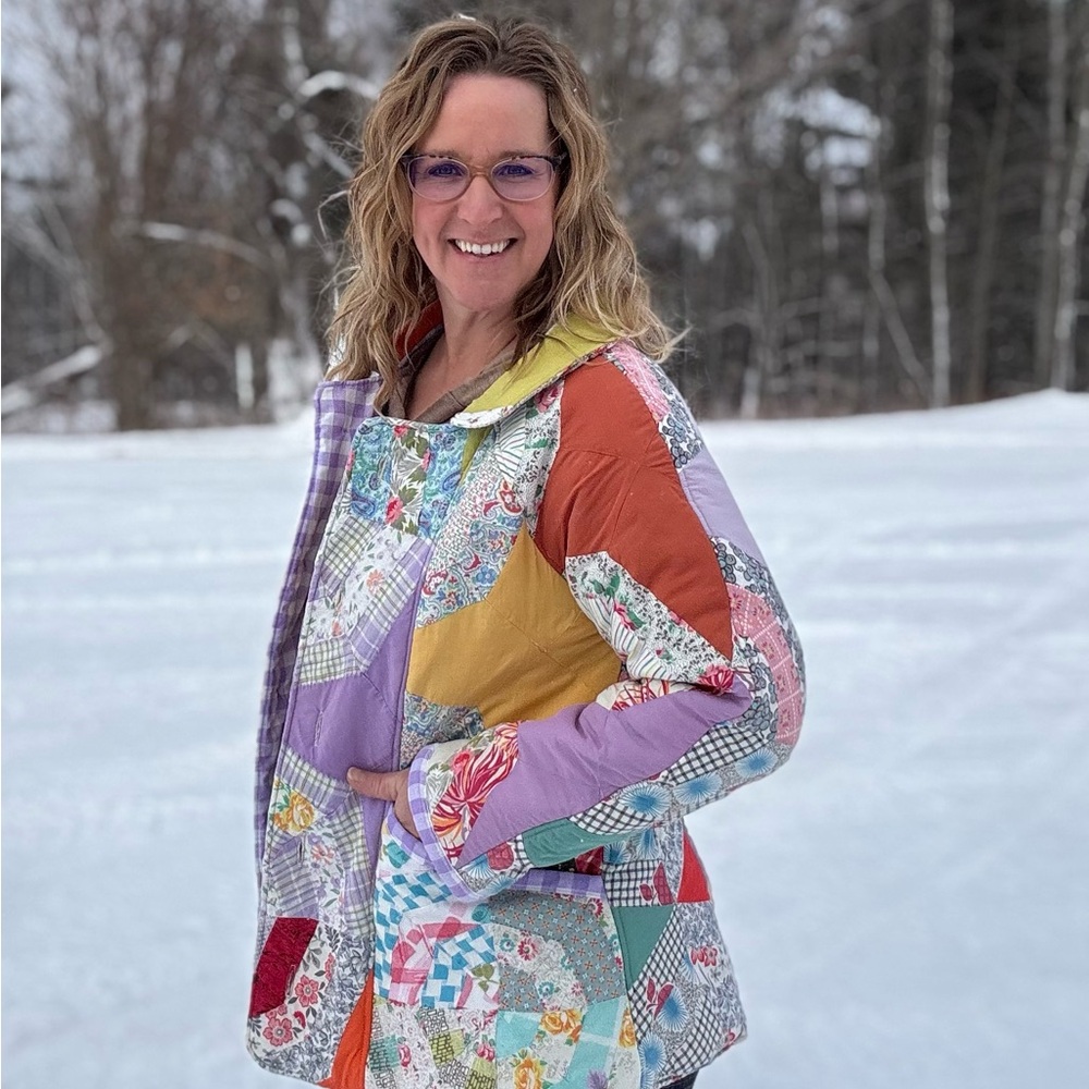 Colorful Patchwork Women's Jacket - image 1